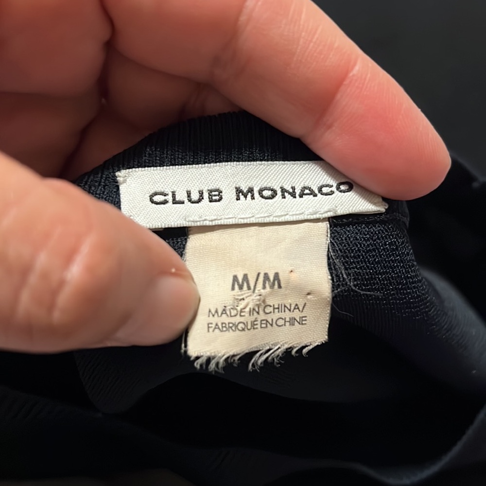 Club Monaco darkest navy asymmetrical top - Picture 8 of 9